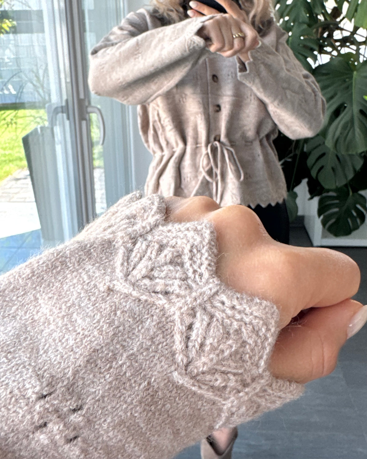 Strickcardigan Elodie Taupe