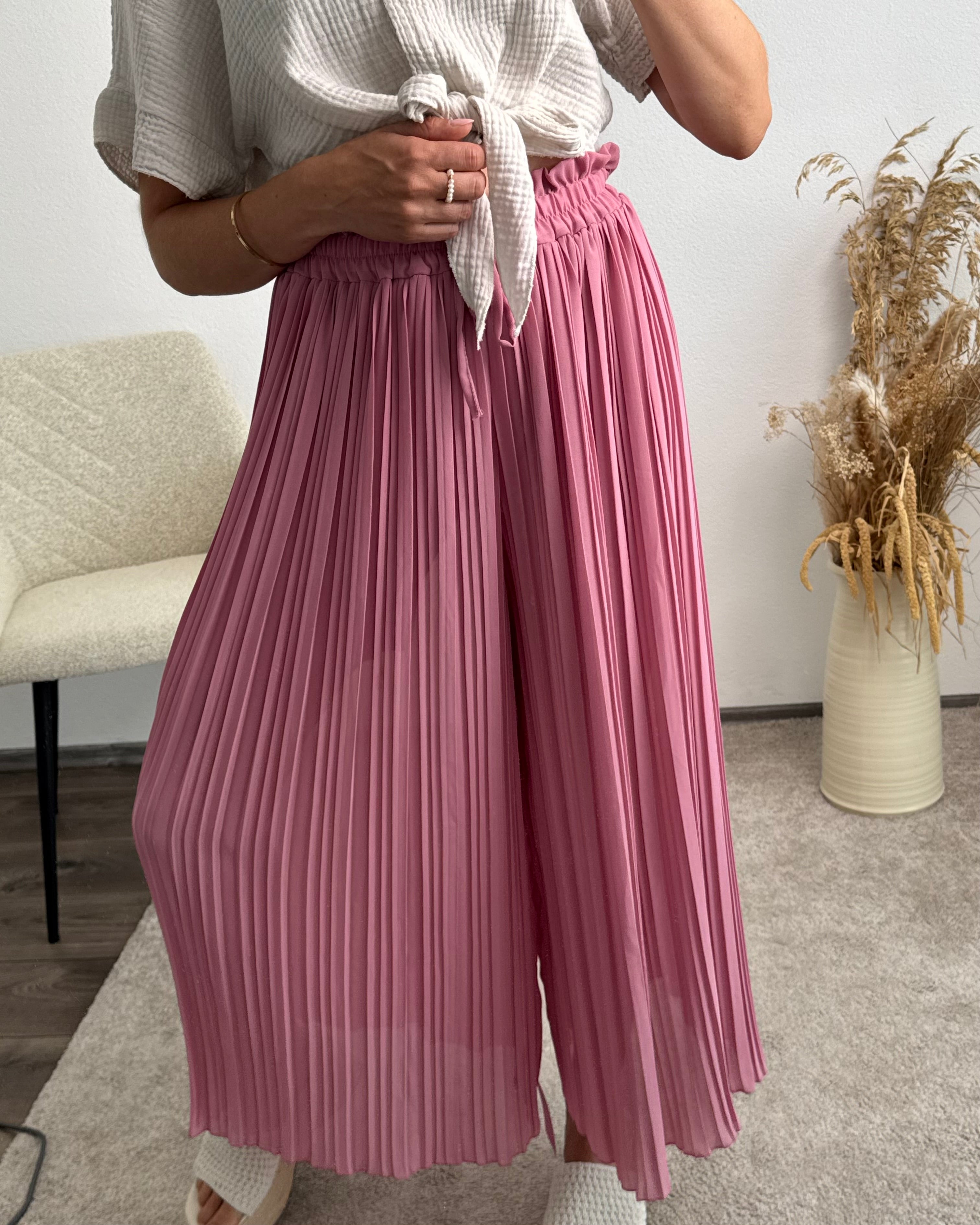 Plisseehose Altrosa