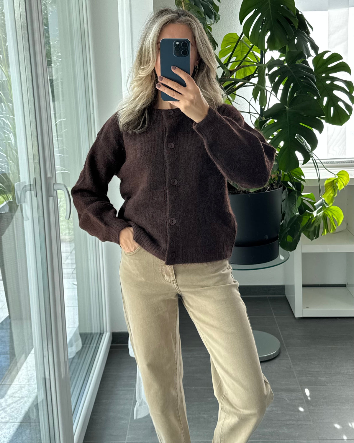 supersoft Cardigan Braun