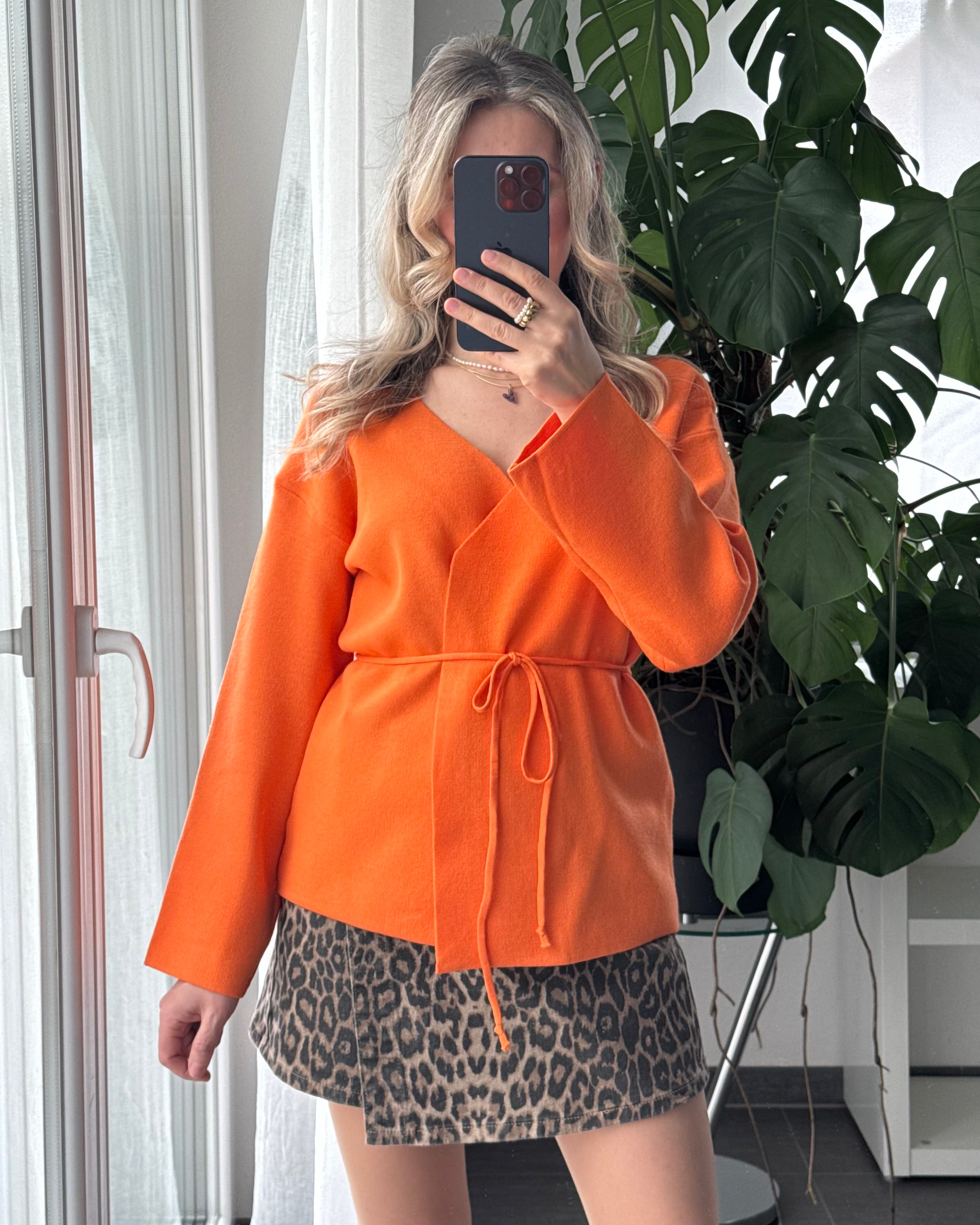 Wickelcardigan Orange Dream