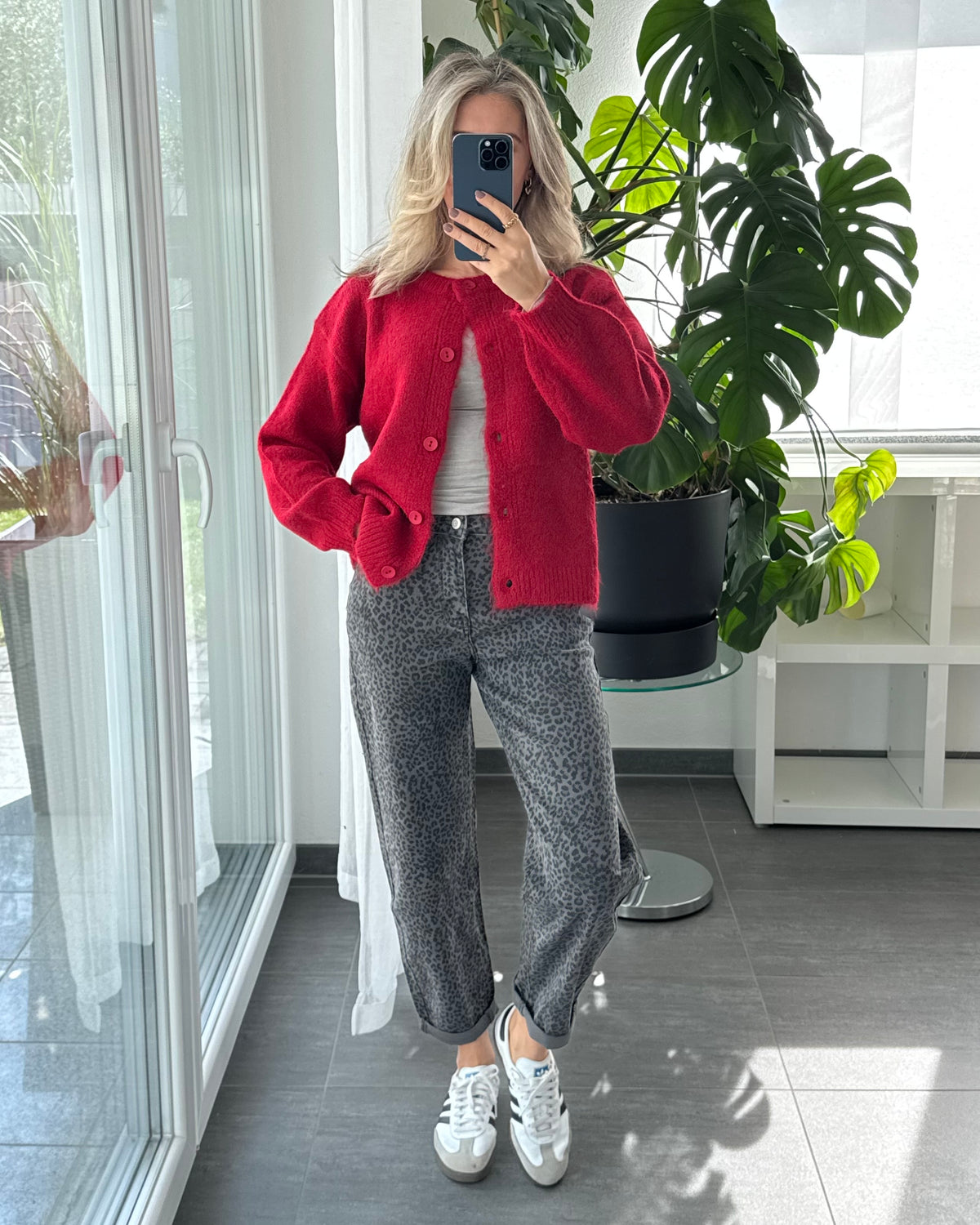 MOM JEANS Leo Dark Grey