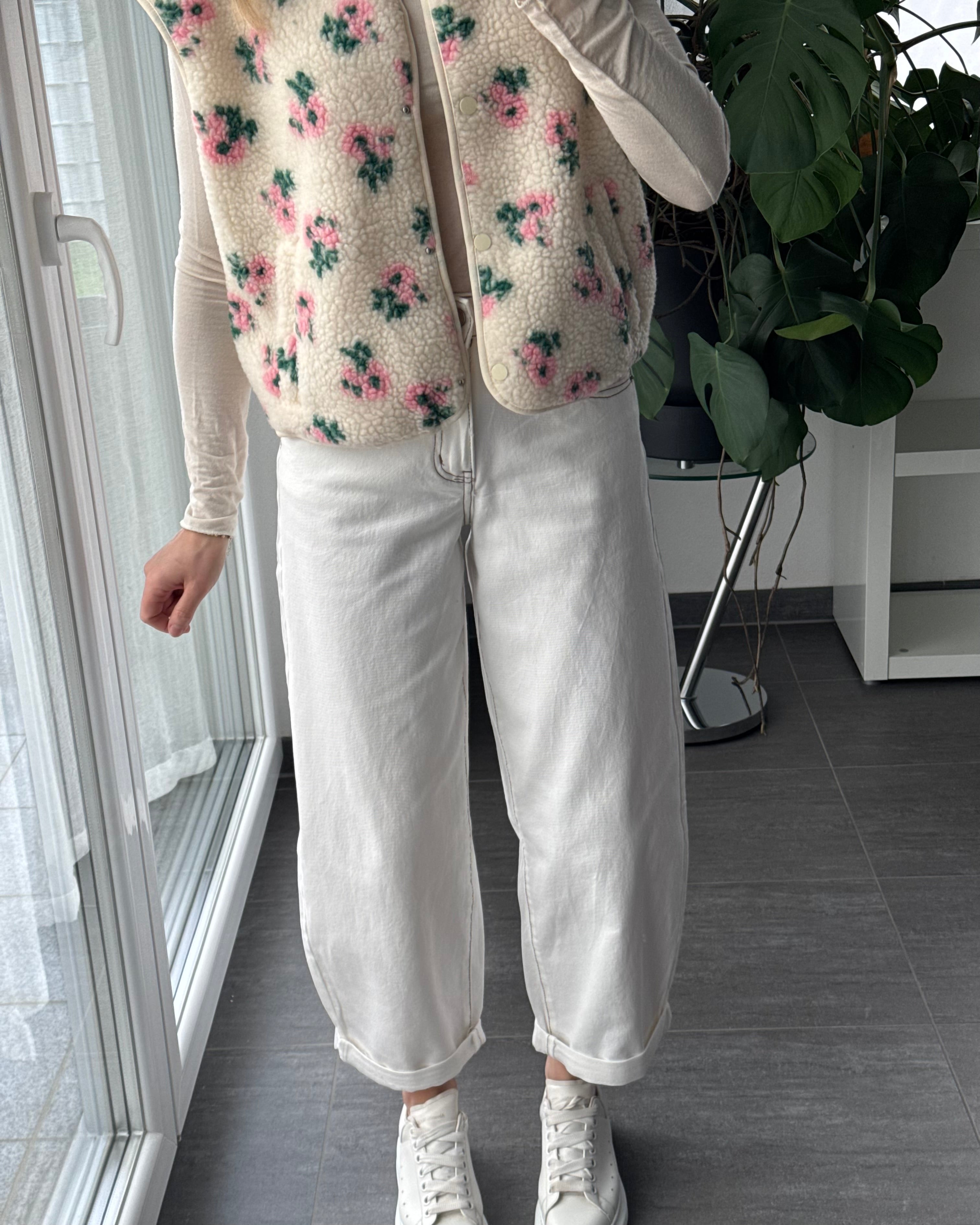 Stretch Balloon Jeans Weiß