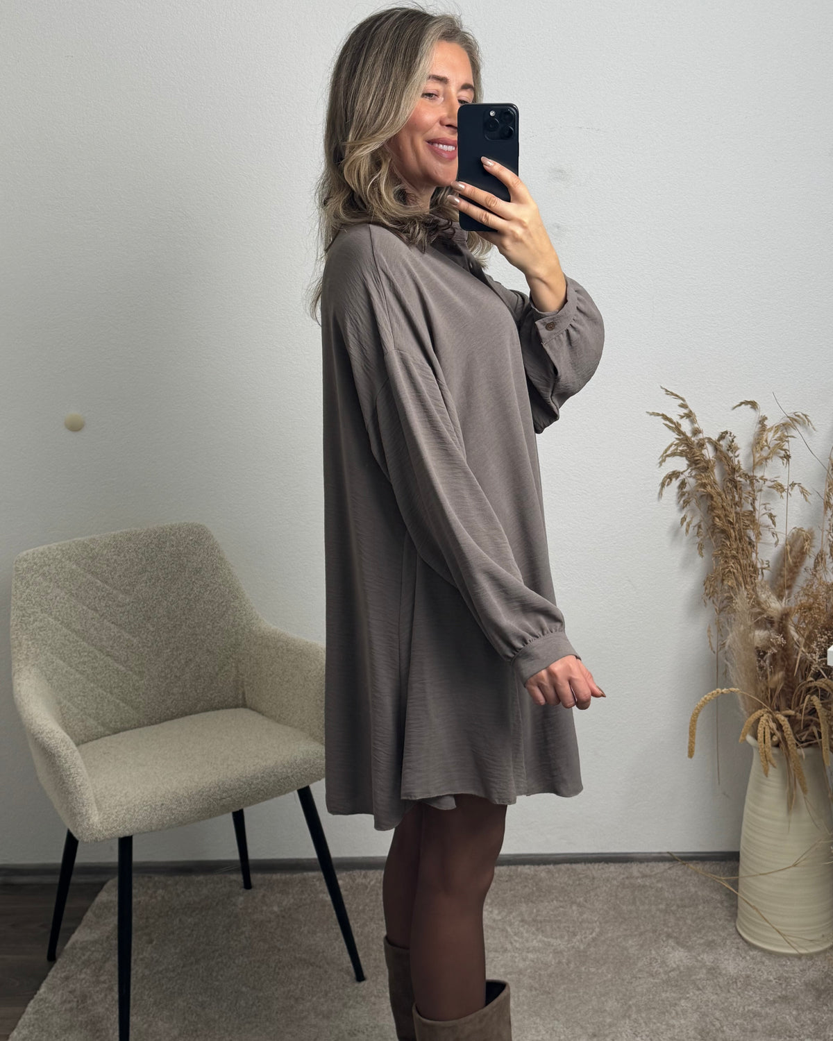 Blusenkleid Marlie Taupe