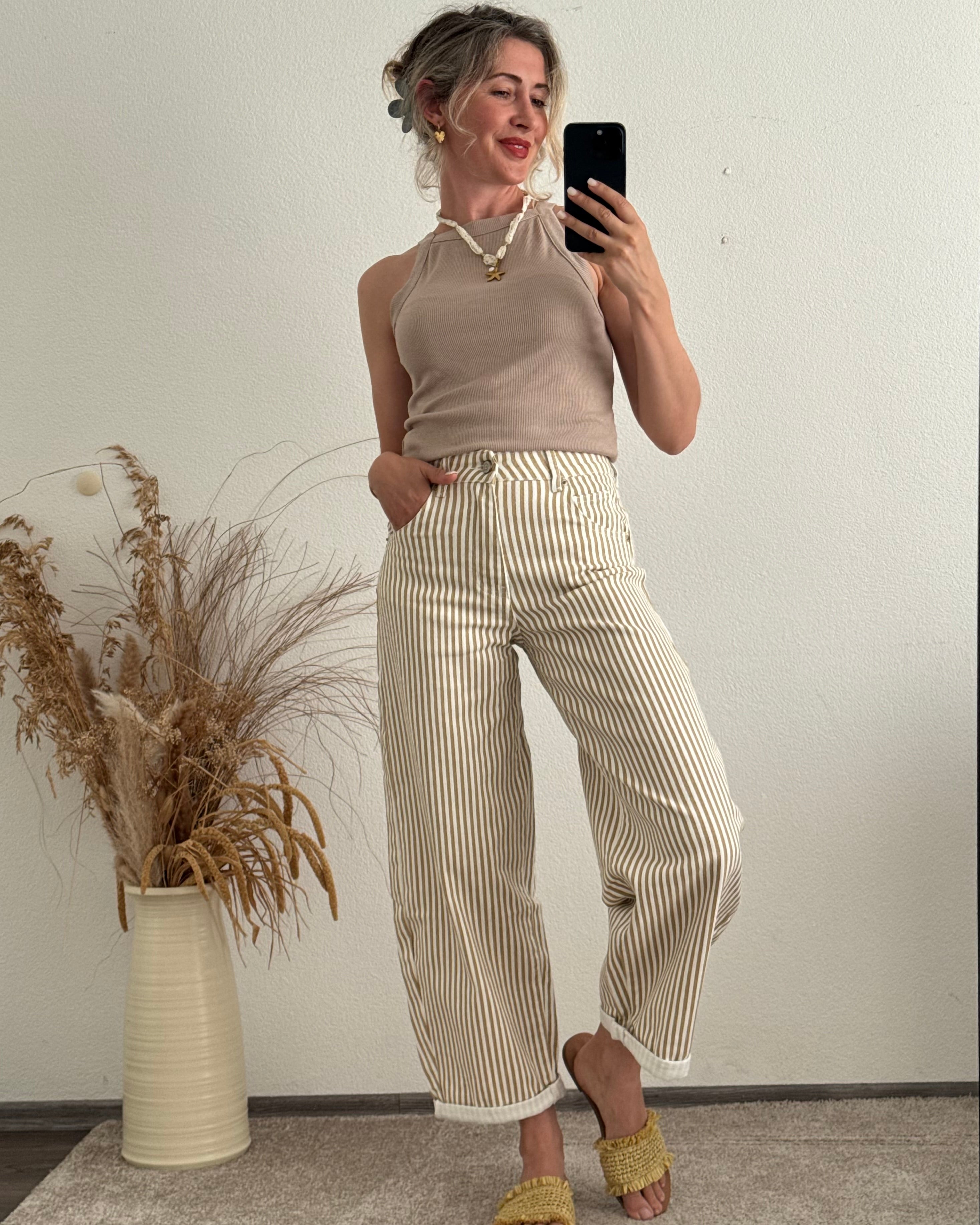 Stretch Ballon Jeans Stripes