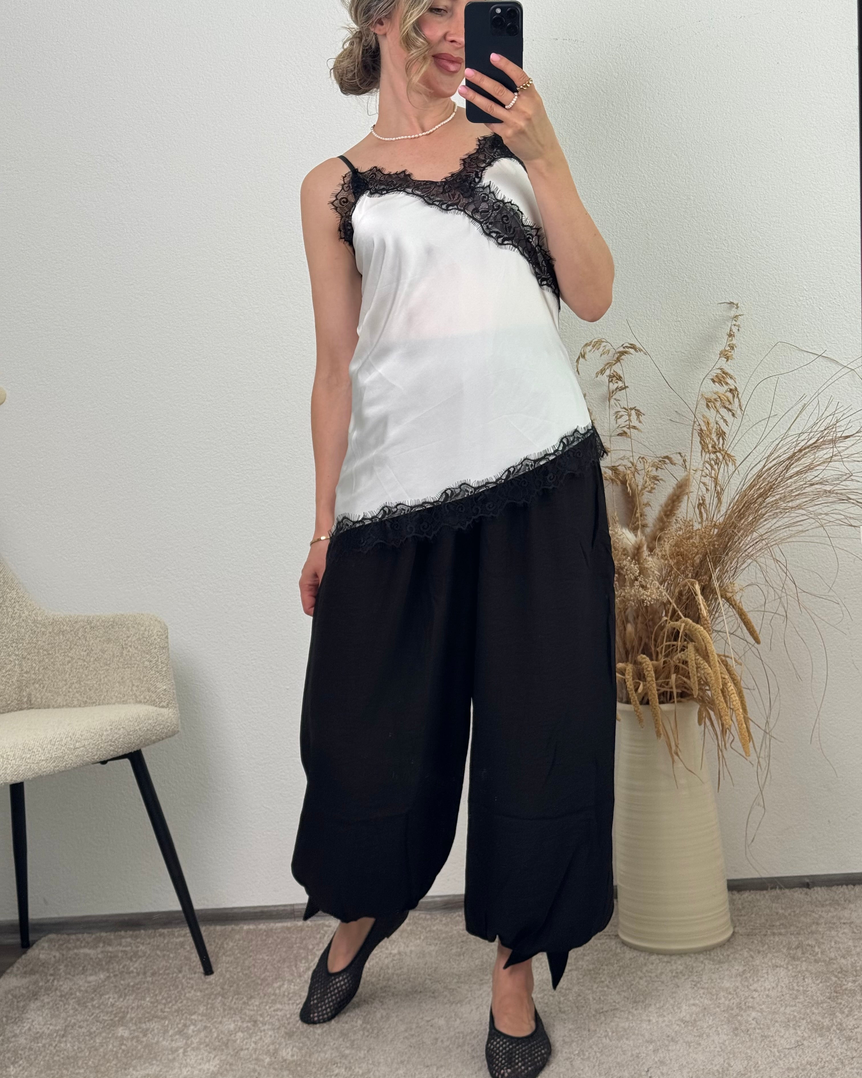 leichte Ballonhose schwarz