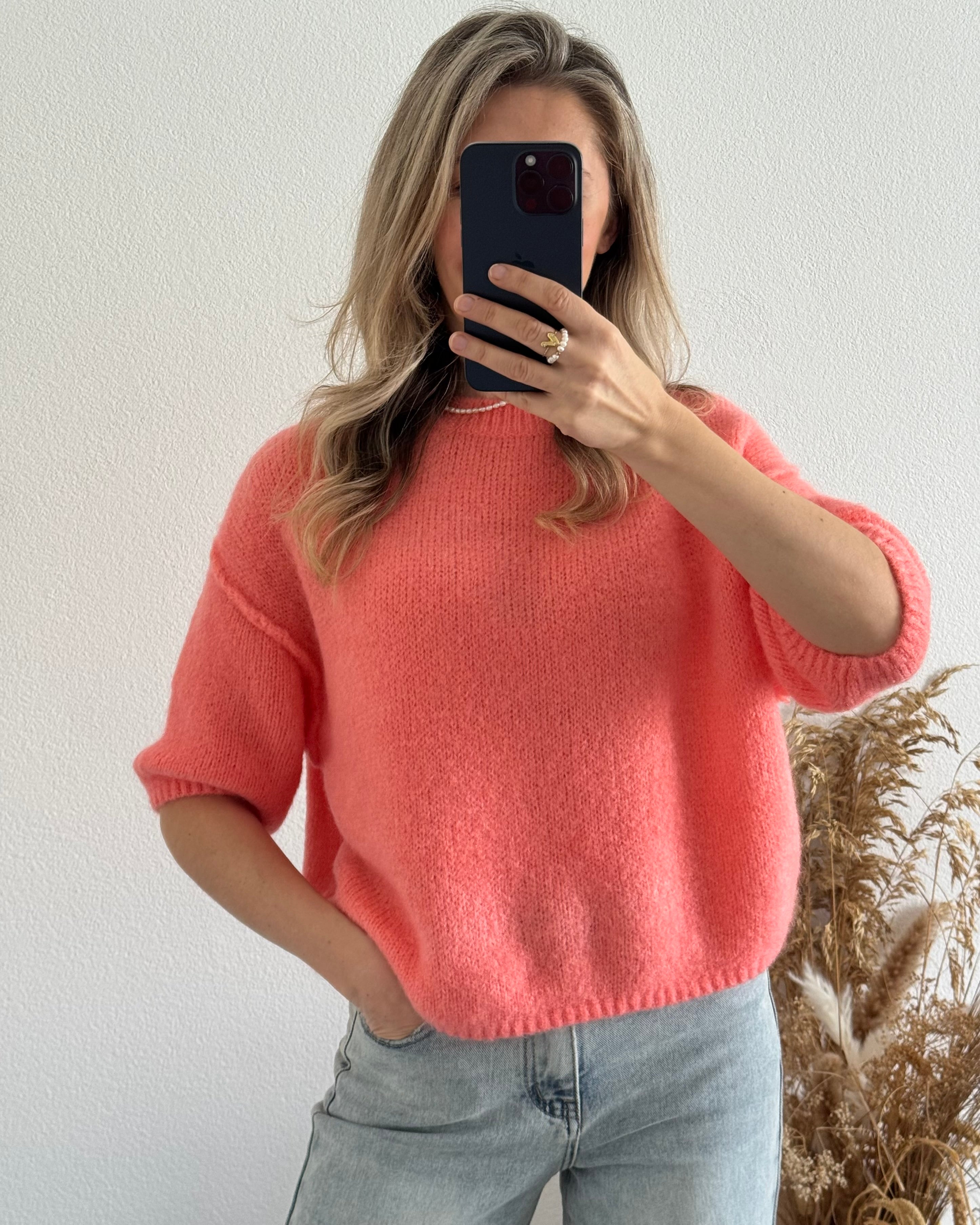 Kurzarm Pullover Apricot
