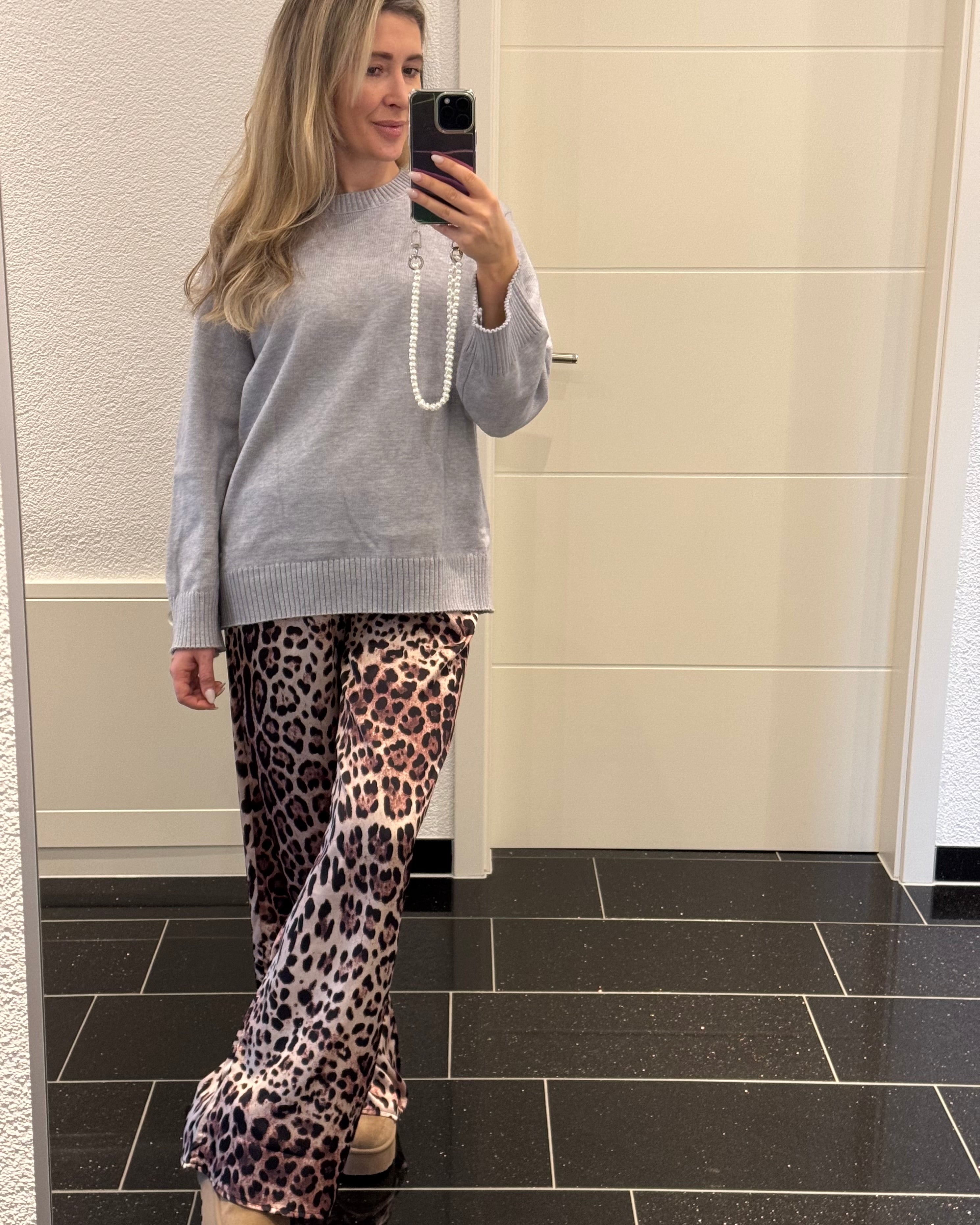 Long Pullover Oversize GRAU