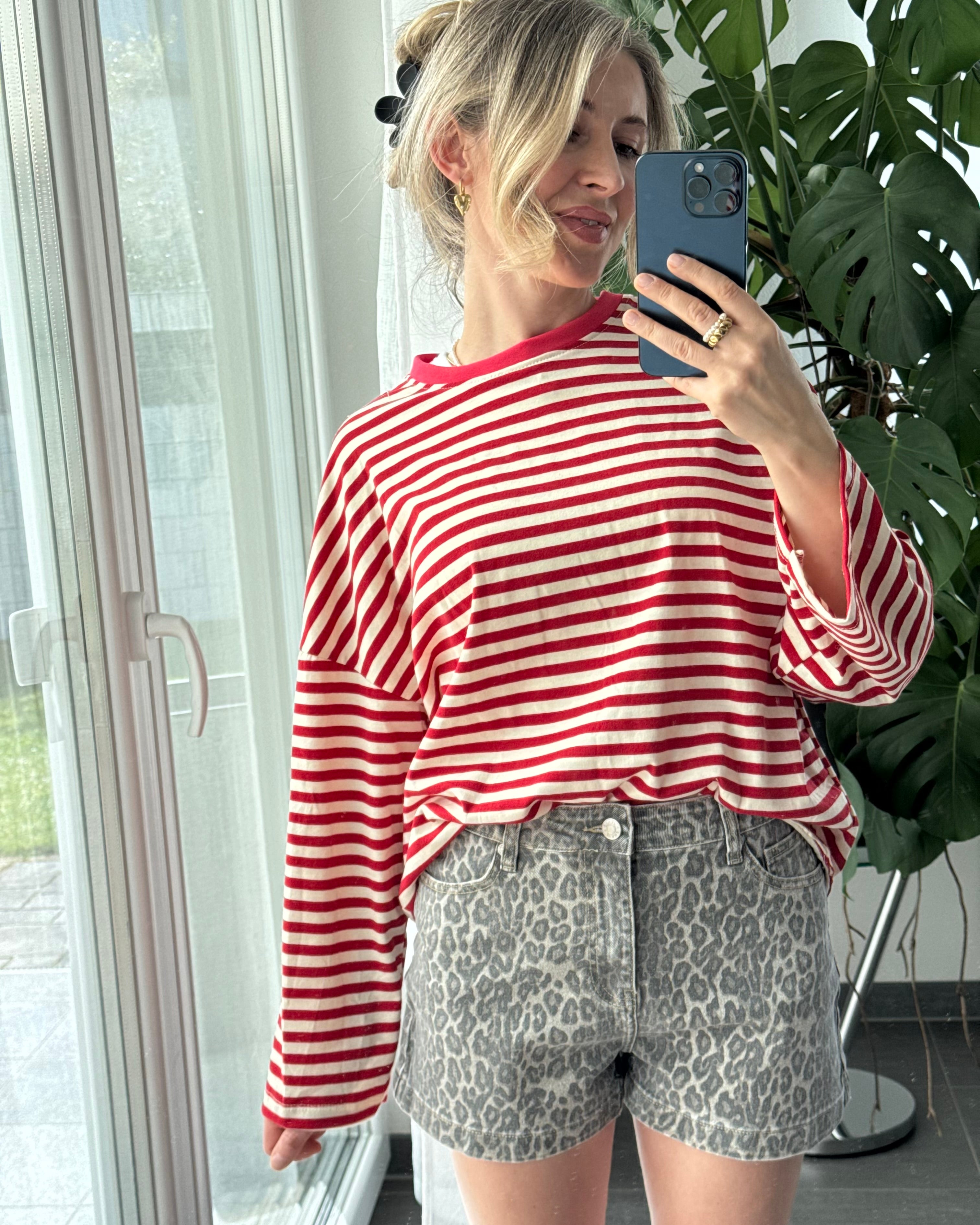 Sugar Stripe Longsleeve Rot