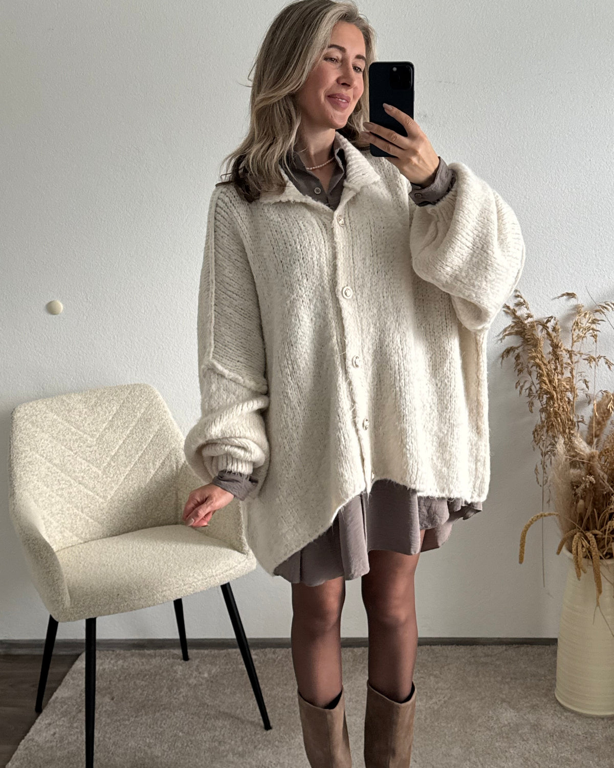 Strickjacke Elly Creme