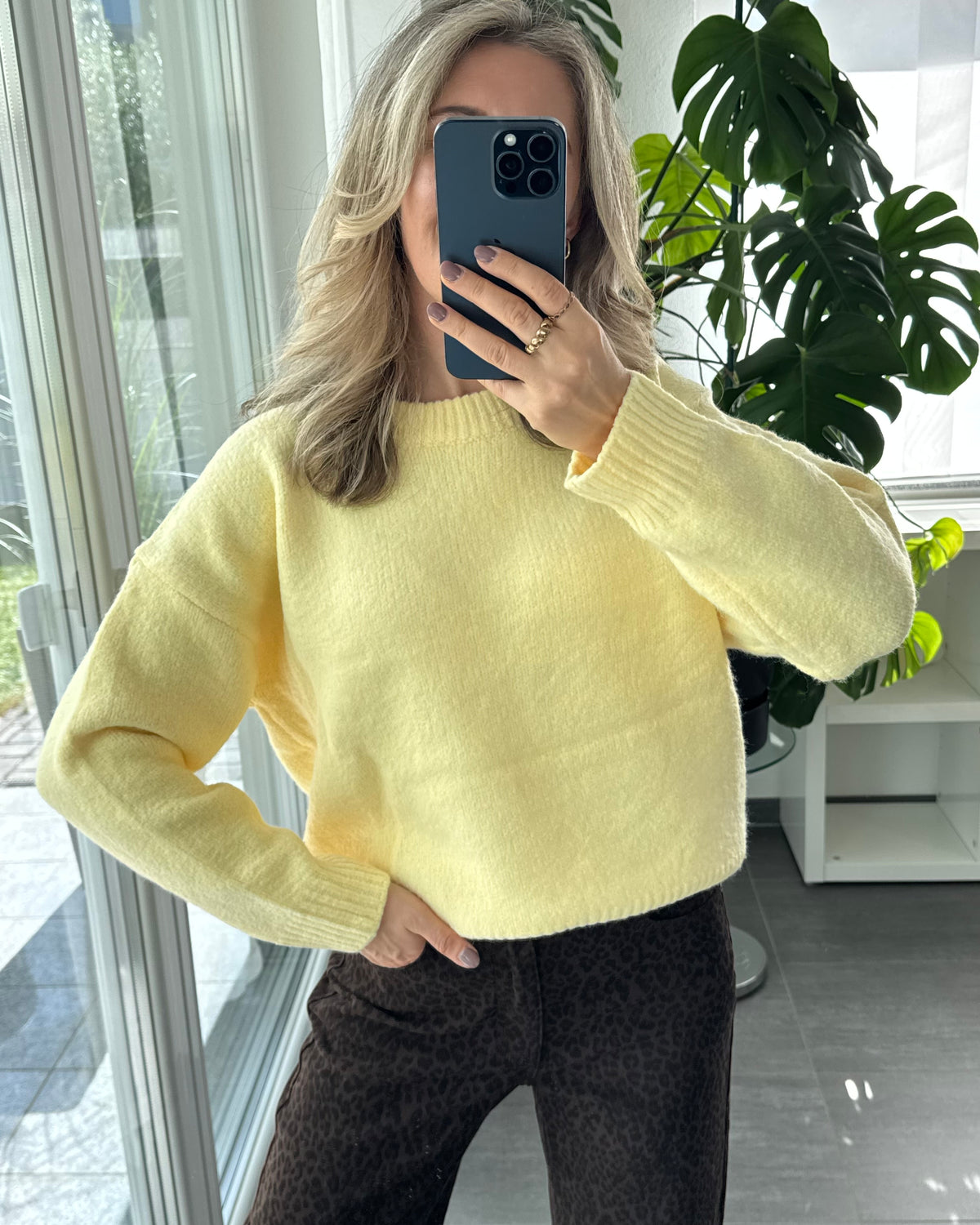 supersoft oversize Pullover softgelb