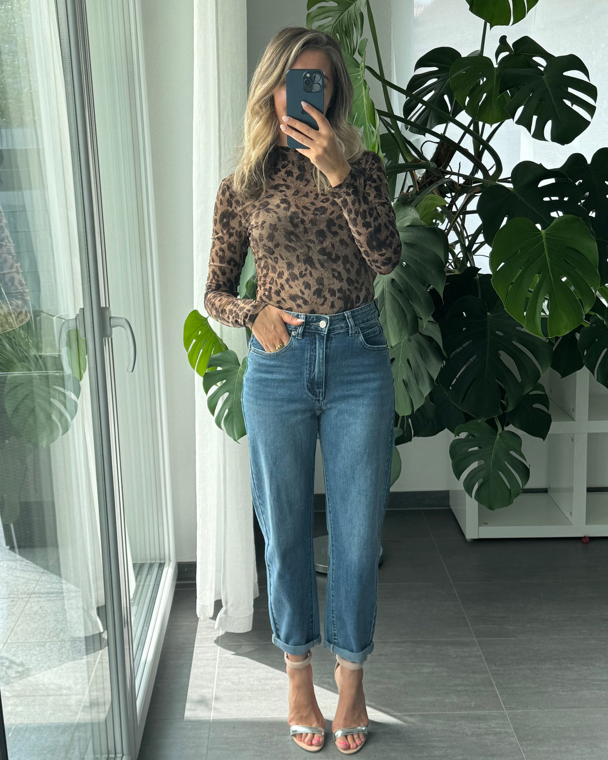 Body lace stretchy coffee