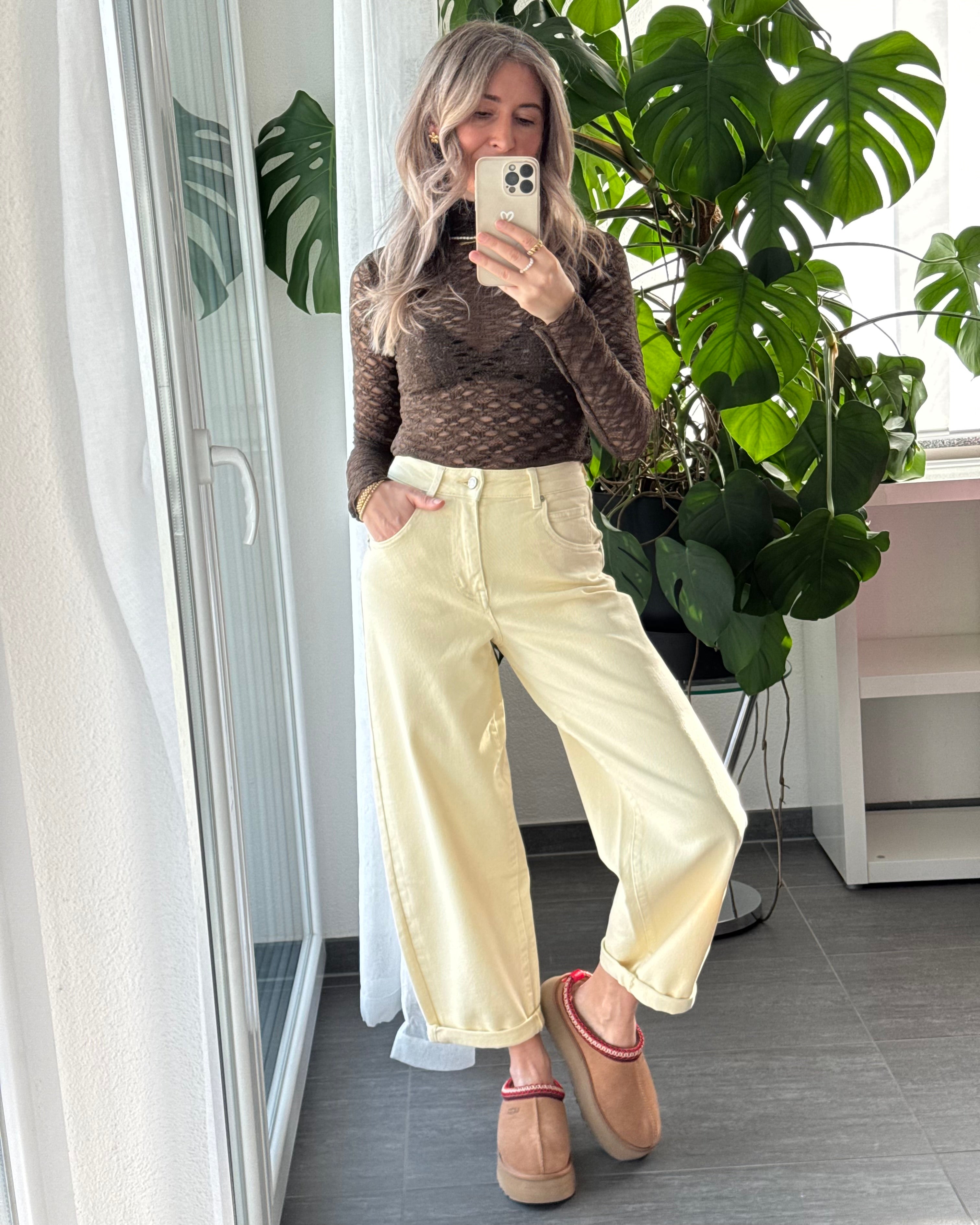 Stretch Balloon Jeans Butter yellow