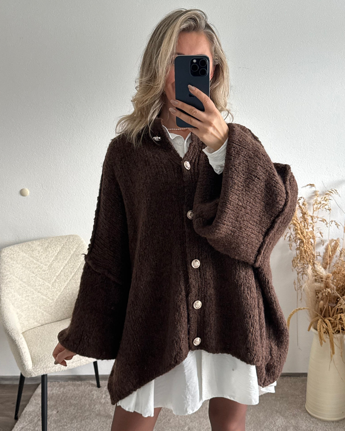 Strickjacke Elly Braun