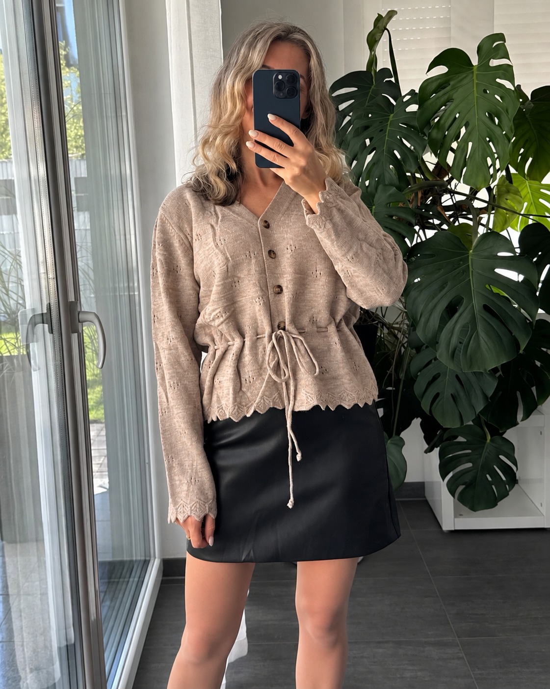 Strickcardigan Elodie Taupe