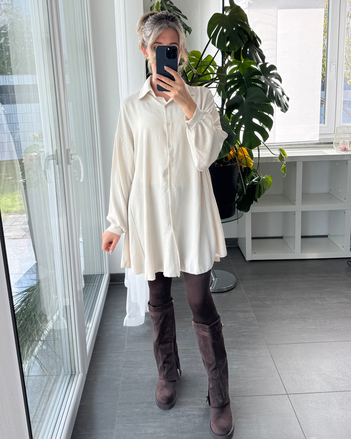 Blusenkleid Marlie Beige