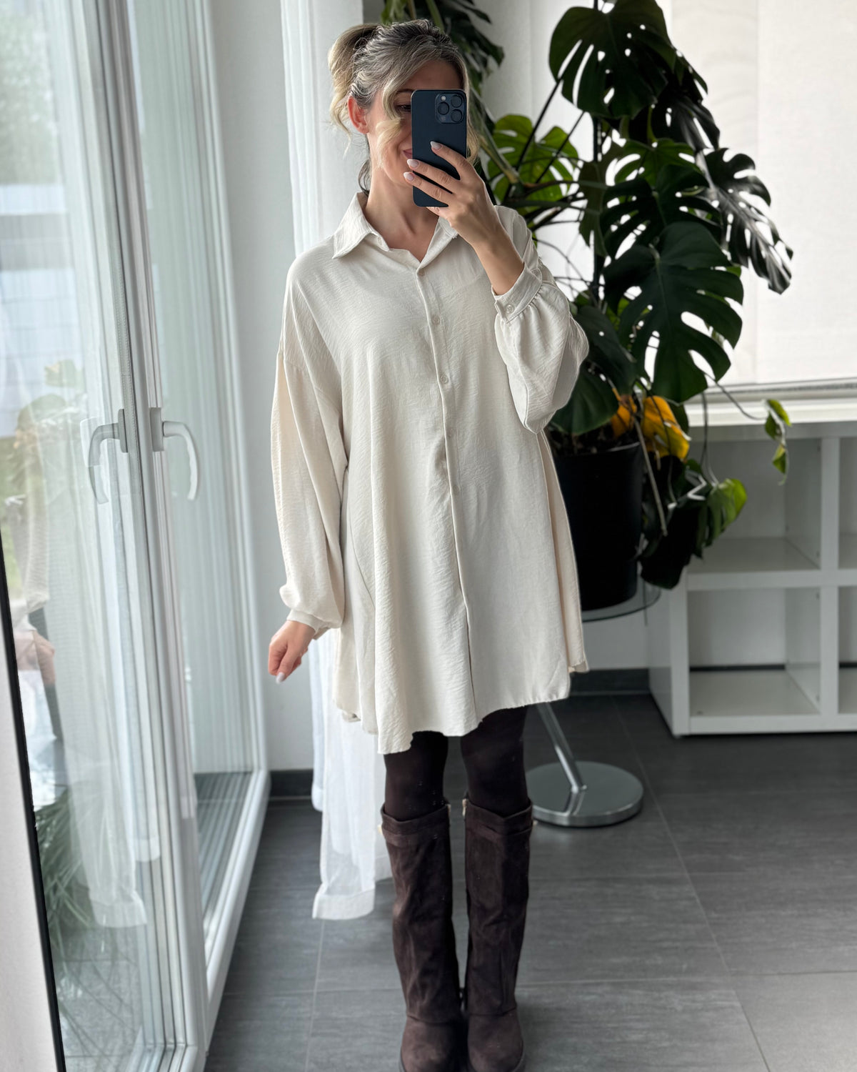 Blusenkleid Marlie Beige