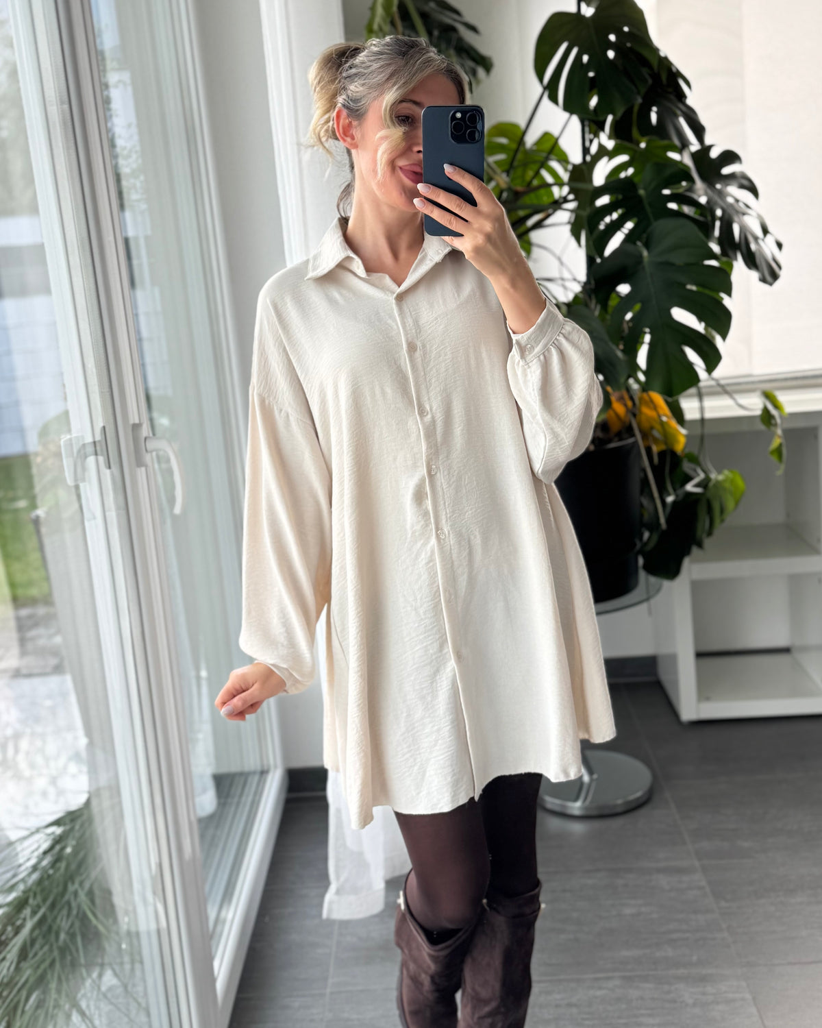 Blusenkleid Marlie Beige