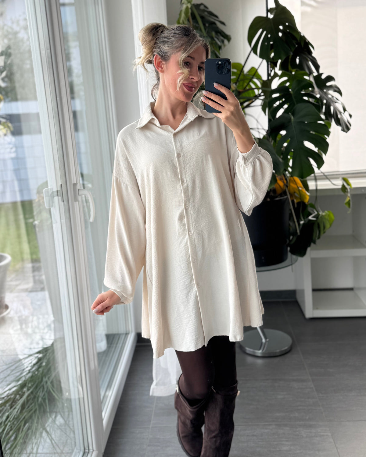Blusenkleid Marlie Beige