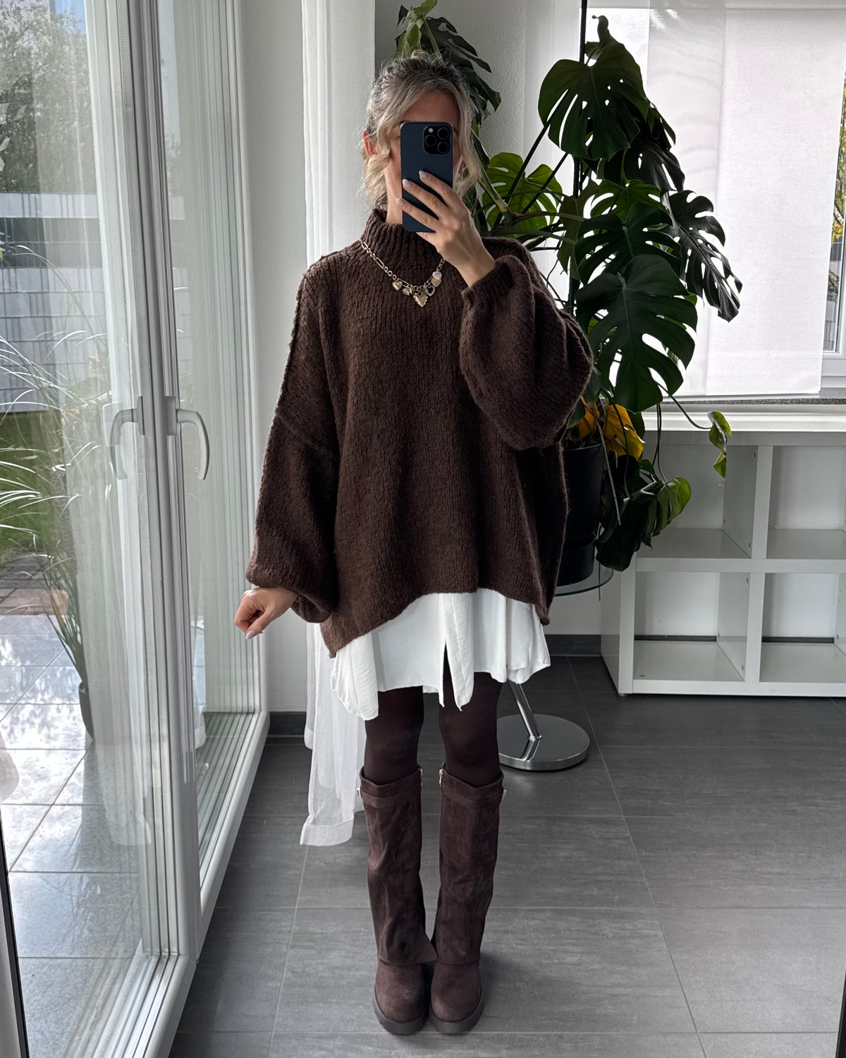 Flauschi Oversize Pulli SCHOKO