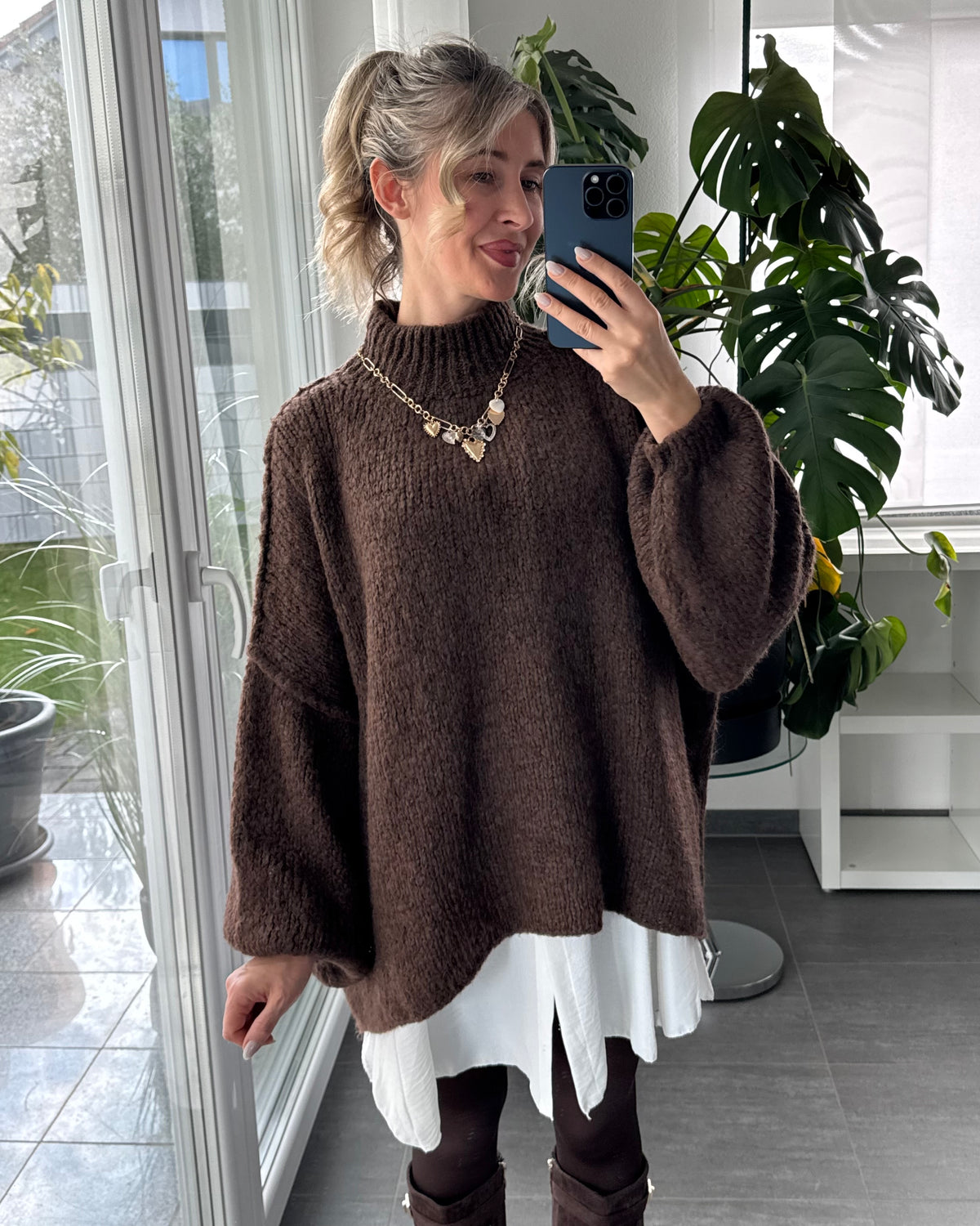 Flauschi Oversize Pulli SCHOKO
